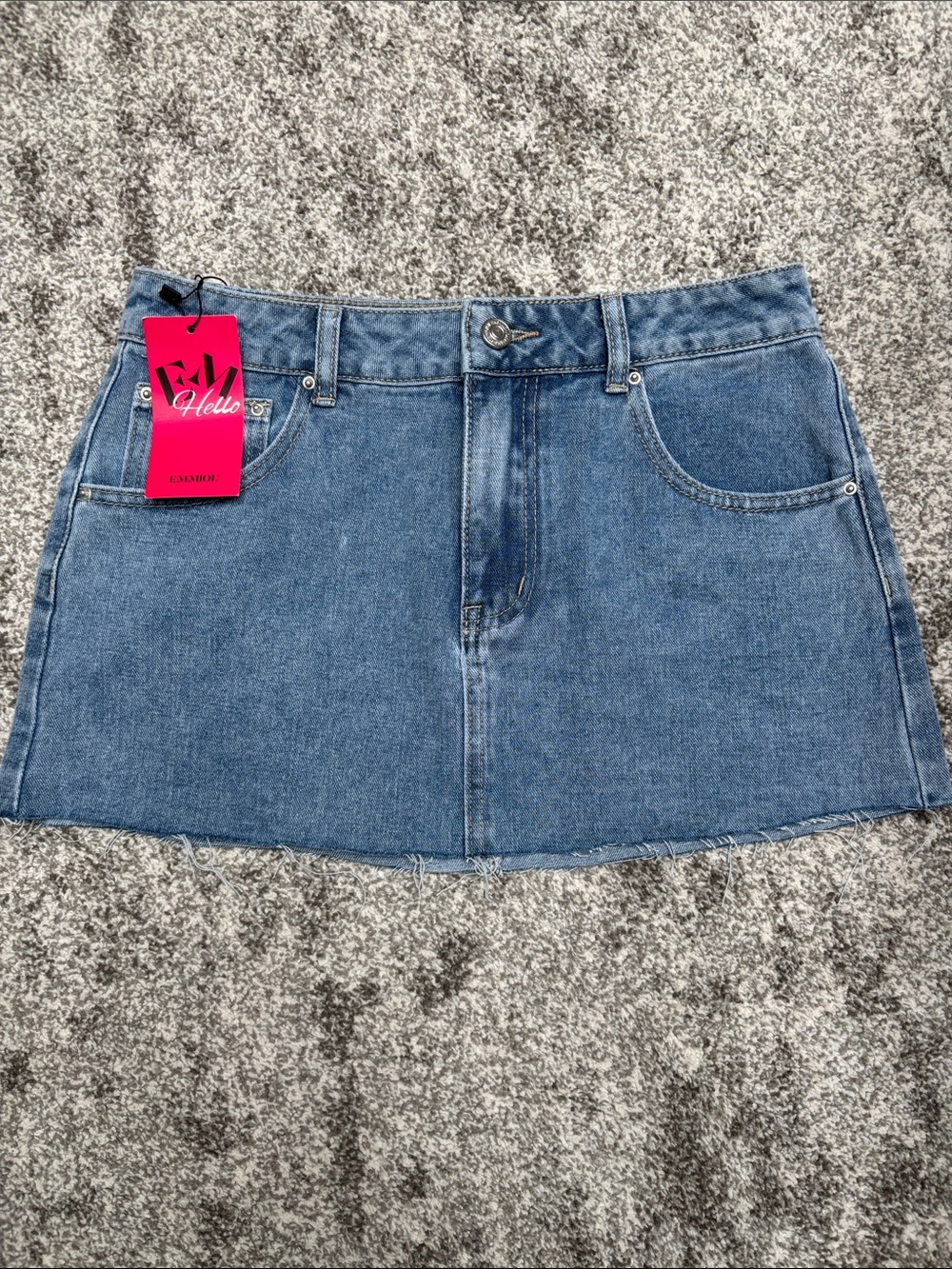 Classic Blue Denim Mini Skirt, NWT